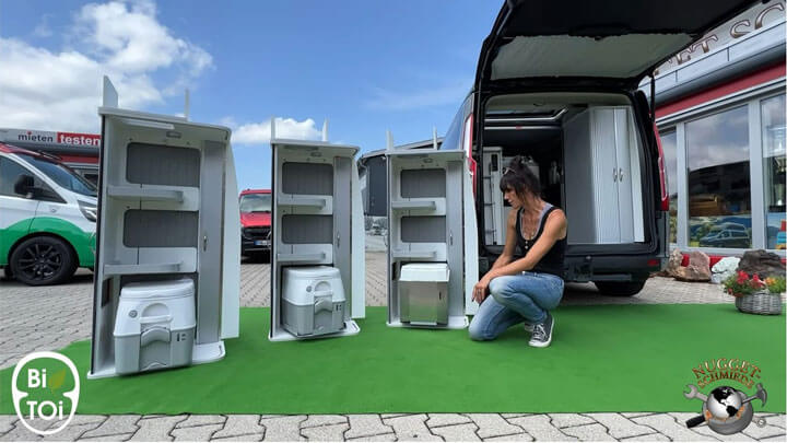 BioToi Trocken Trenntoilette mit Spezialentlüftung für Ford Custom Nugget Plus