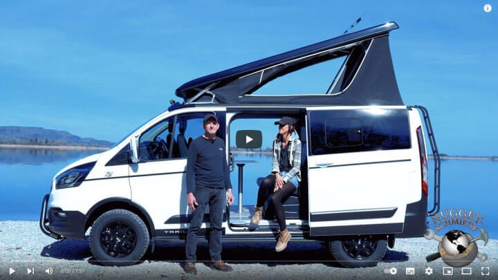 Der Camper Ford Nugget Trail mit Differenzialsperre statt Allrad 4x4 im Offroad-Test am Herzogstand