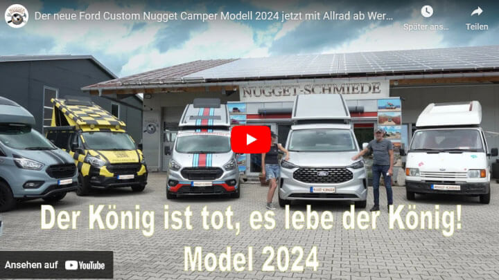 Der neue Ford Custom Nugget Camper Modell 2024 jetzt mit Allrad ab Werk